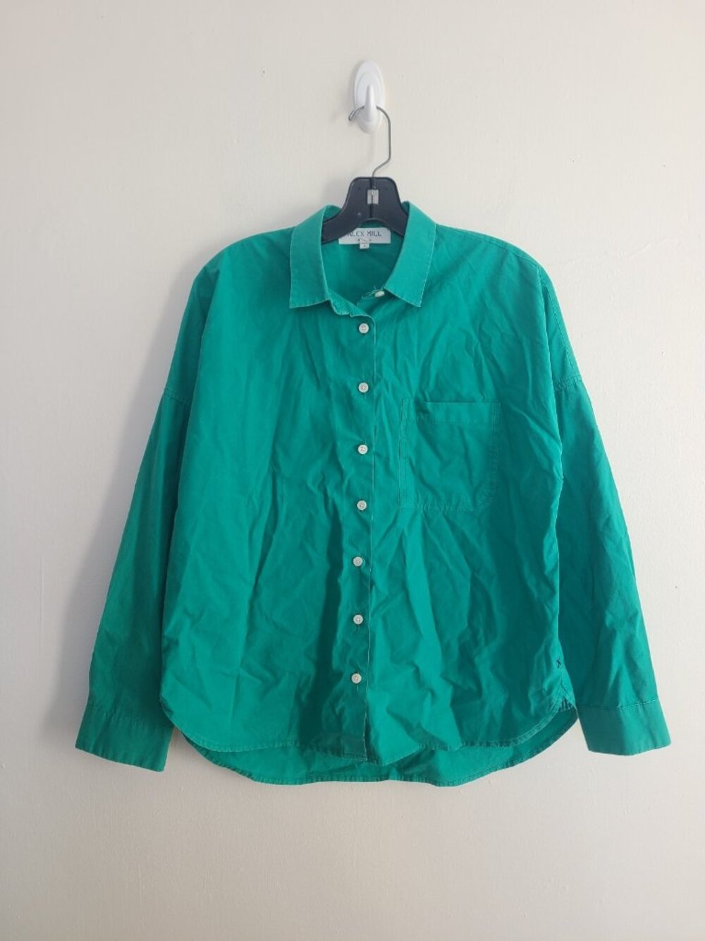 Alex Mill Jo Shirt Relaxed Fit Chest Pocket  green size XS